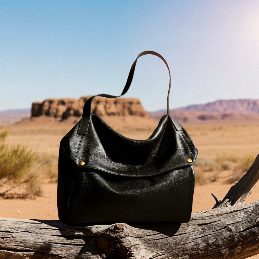 Adriani – Minimalistische Retro-Tote-Tasche für Damen aus echtem Leder – Ansicht 13