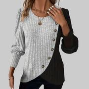 Kaia – Elegantes Strickhemd für Damen mit langen Ärmeln und Knöpfen