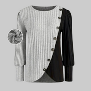 Kaia – Elegantes Strickhemd für Damen mit langen Ärmeln und Knöpfen – Ansicht 5
