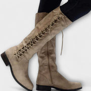 Elegante Leder-Schnürstiefel für Damen – Ansicht 3