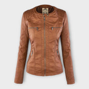 Elise – Moderne Lederjacke für Damen mit Kapuze – Ansicht 11