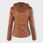 Elise – Moderne Lederjacke für Damen mit Kapuze – Ansicht 12