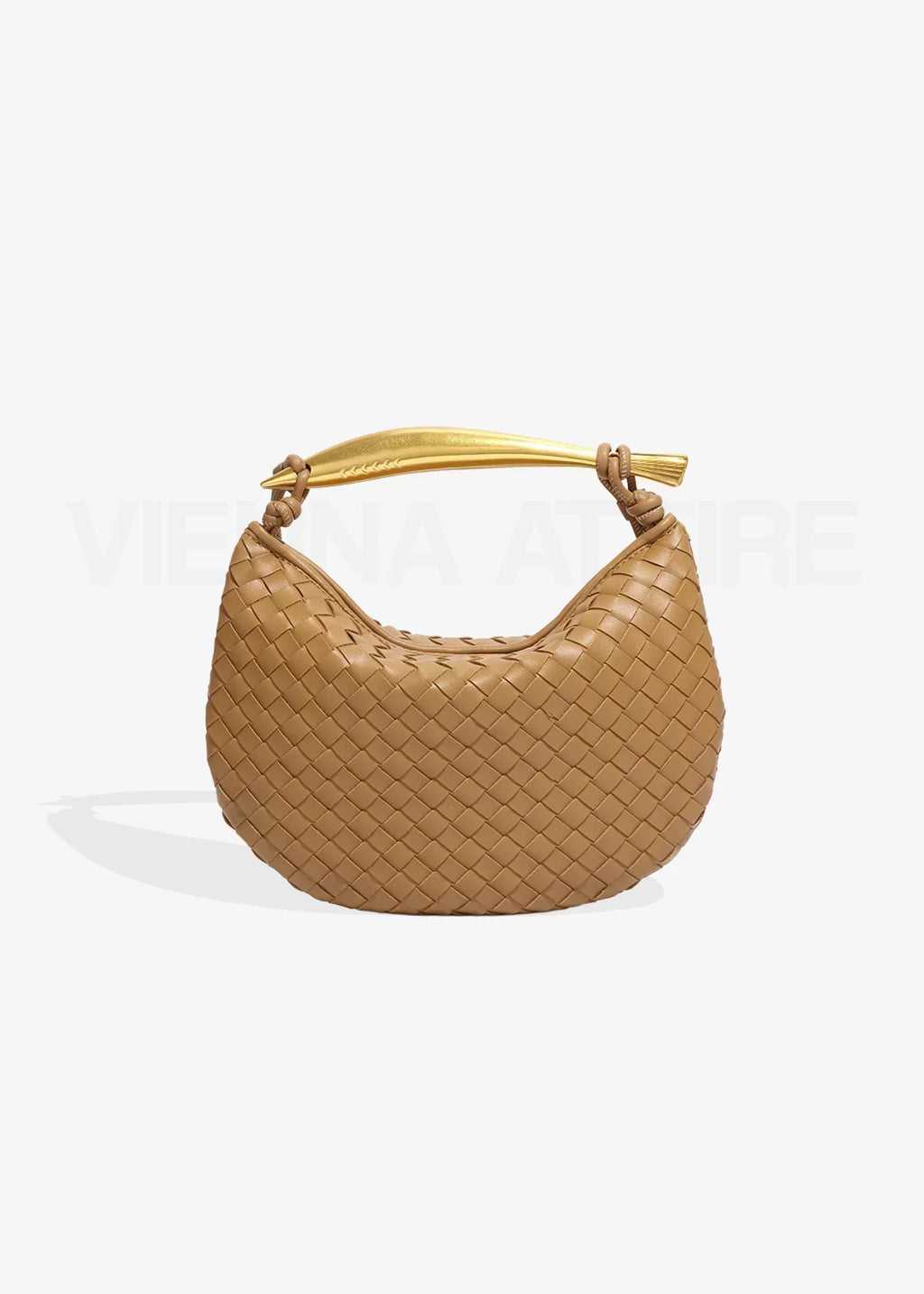 Alexandra – Gewebte Tasche mit goldenem Henkel