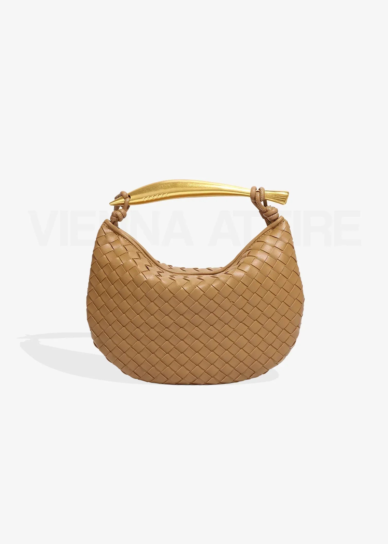 Alexandra – Gewebte Tasche mit goldenem Henkel