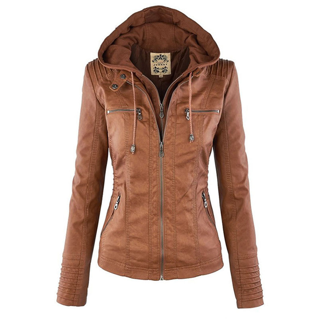 Elegante Damen-Lederjacke