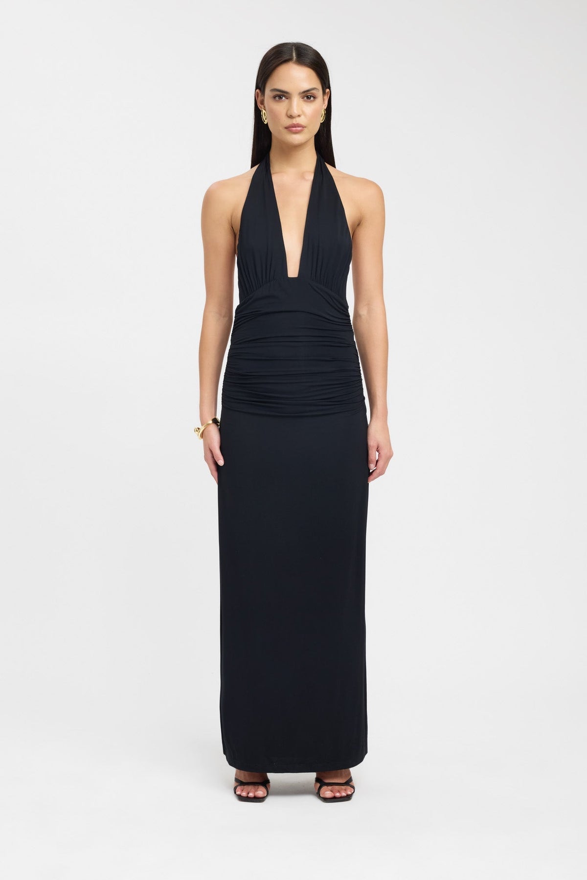 Neckholder-Maxikleid Sariah für Damen mit gerafftem Oberteil – Ansicht 4