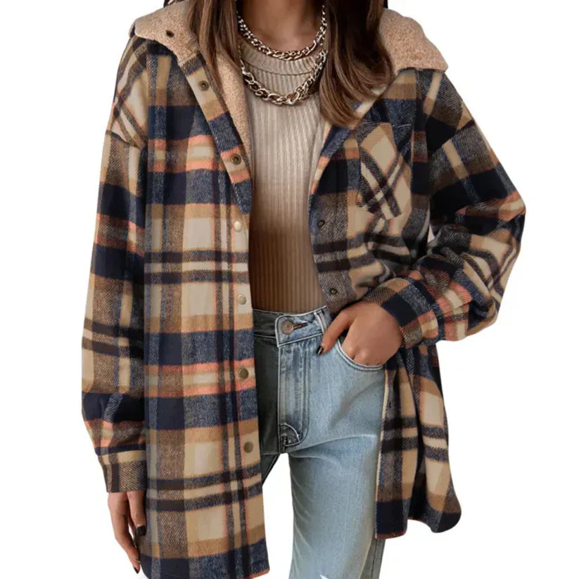 Debb – Warme Flanell-Fleecejacke für Damen – Ansicht 6