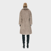 Delaney – Oversized lange Damen-Sherpa-Fleecejacke – Ansicht 6
