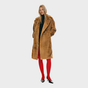 Delaney – Oversized lange Damen-Sherpa-Fleecejacke – Ansicht 7