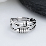 Silberner Spinner-Ring zum Stressabbau – Ansicht 2