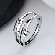 Silberner Spinner-Ring zum Stressabbau – Ansicht 3