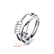 Silberner Spinner-Ring zum Stressabbau – Ansicht 5