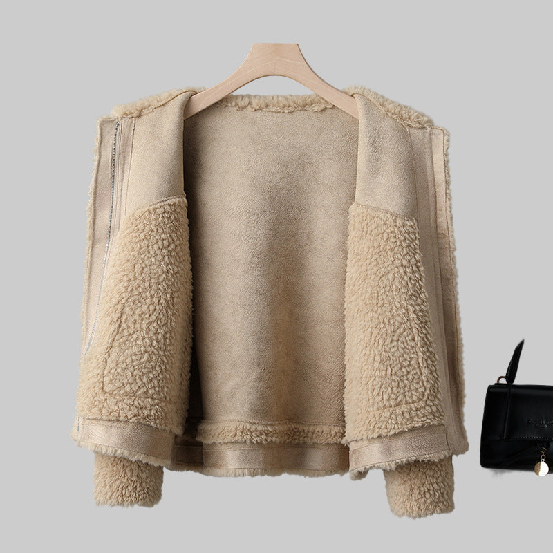 Willow – Sherpa-Wolljacke für Damen mit Taschen – Ansicht 4