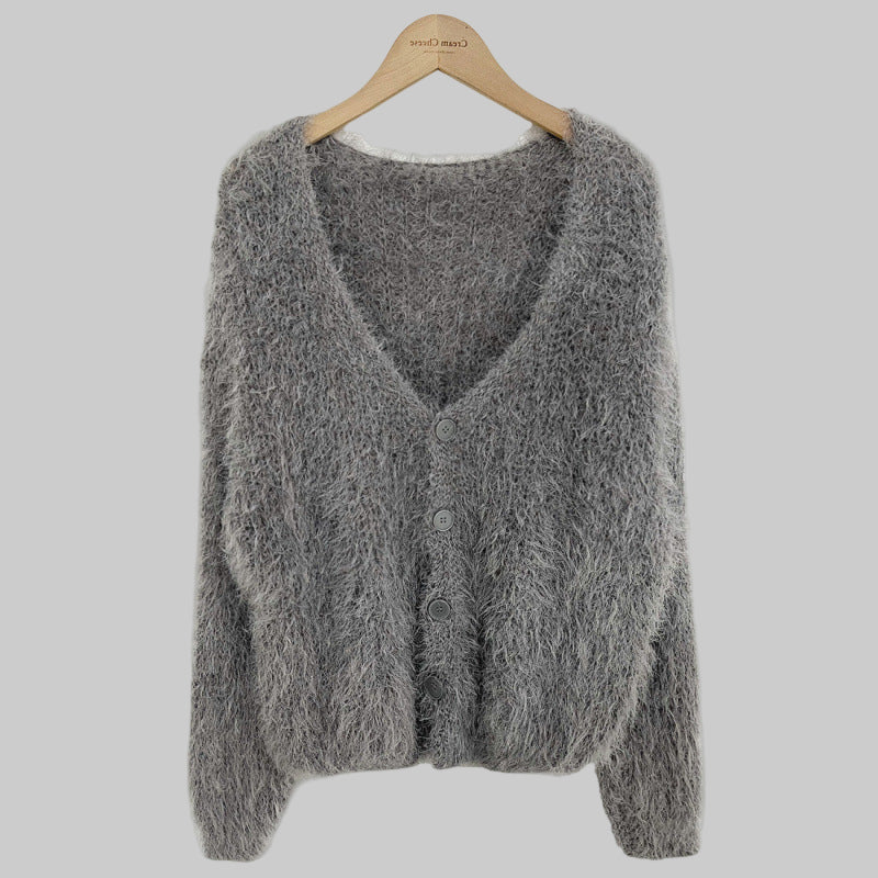 Fleur – Strickjacke für Damen mit tiefem V-Ausschnitt – Ansicht 5