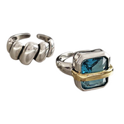 Silberring mit blauem Zirkon – Ansicht 4