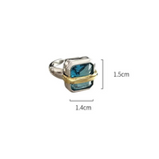 Silberring mit blauem Zirkon – Ansicht 5