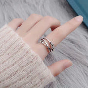 Silberner Spinner-Ring zum Stressabbau