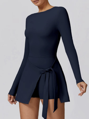 Lemilla – Tenniskleid für Damen mit langen Ärmeln und hohem Kragen – Ansicht 3