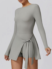 Lemilla – Tenniskleid für Damen mit langen Ärmeln und hohem Kragen – Ansicht 8