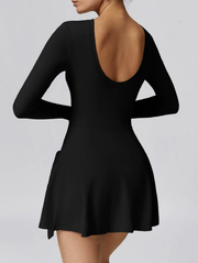 Lemilla – Tenniskleid für Damen mit langen Ärmeln und hohem Kragen – Ansicht 5