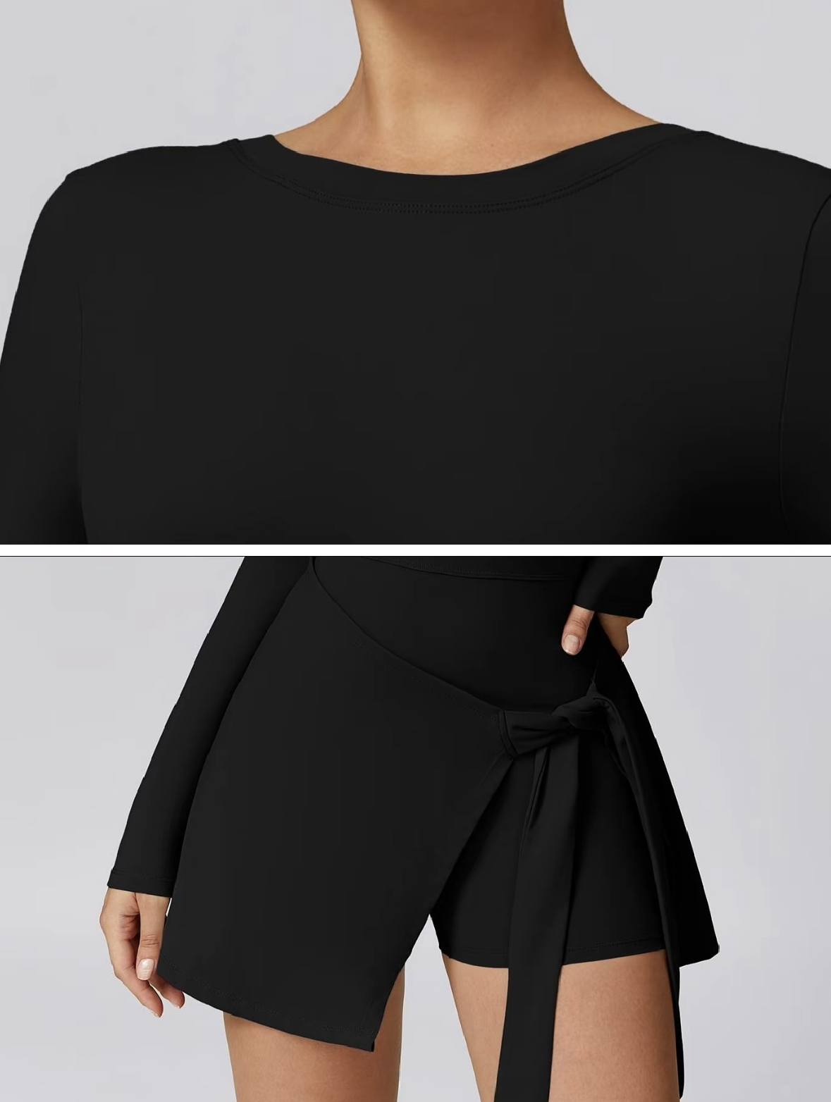 Lemilla™ Tenniskleid mit langen Ärmeln und hohem Kragen