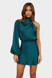 Mara – Drapiertes One-Shoulder-Minikleid für Damen – Ansicht 24