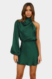 Mara – Drapiertes One-Shoulder-Minikleid für Damen – Ansicht 9