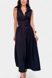 Meryl – Hemdblusenkleid für Damen mit Knöpfen und Gürtel