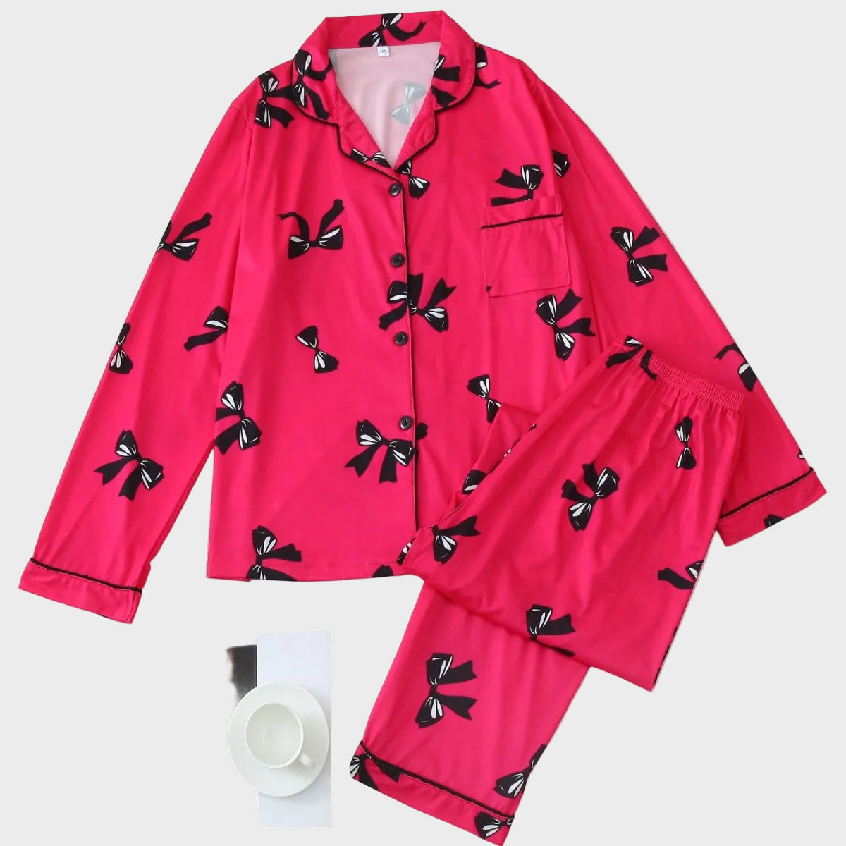 Merida – Damen-Pyjama-Set mit langärmeligem Oberteil – Ansicht 4