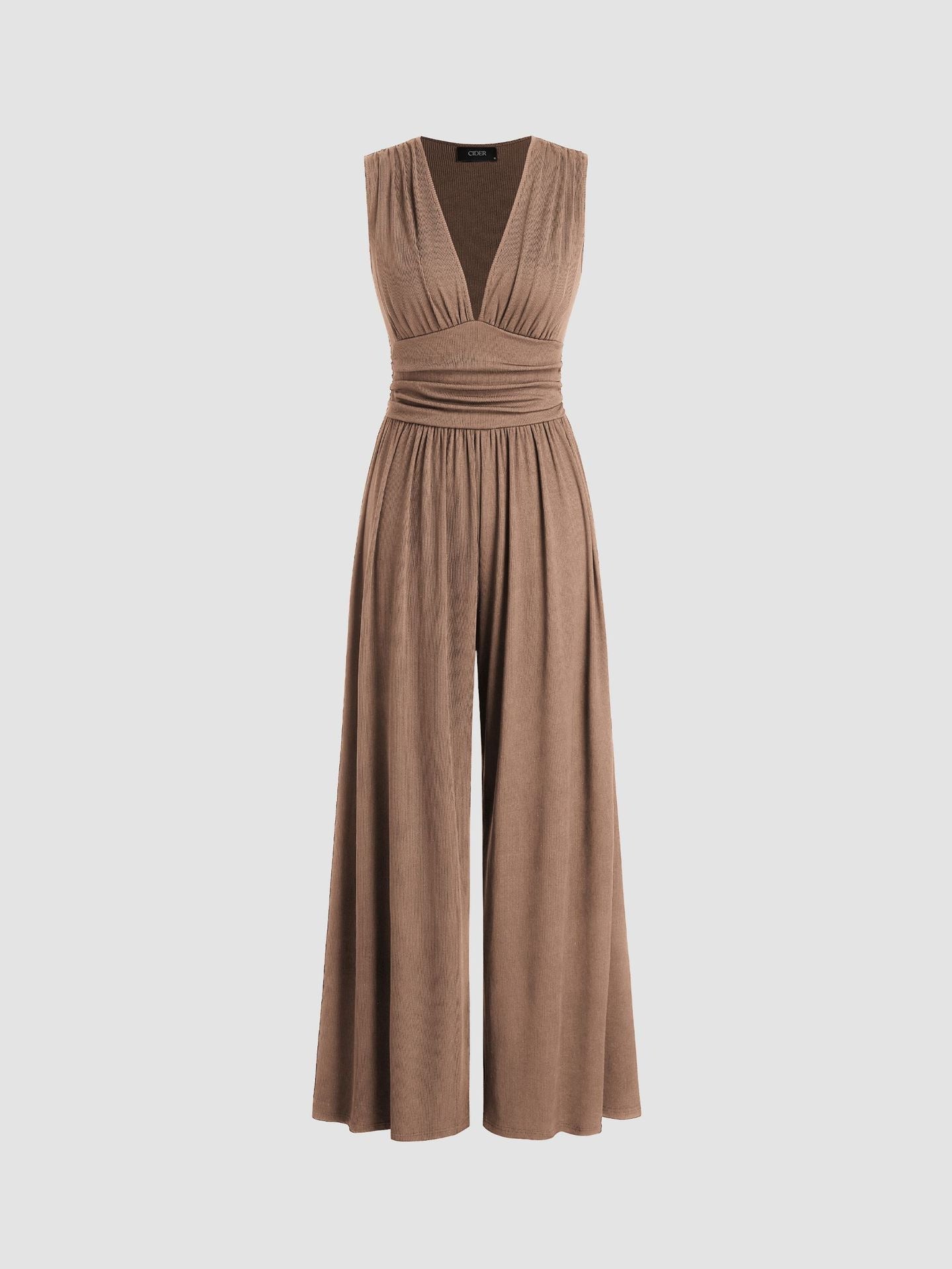 Charity – Eleganter ärmelloser Jumpsuit für Damen mit weitem Hosenbein – Ansicht 4