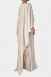 Jane – Maxikleid für Damen mit hohem Kragen und Rüschenärmeln – Ansicht 3