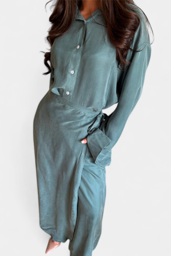 Damen-Set Marisol mit lockerem Hemd und Hosenrock – Ansicht 3