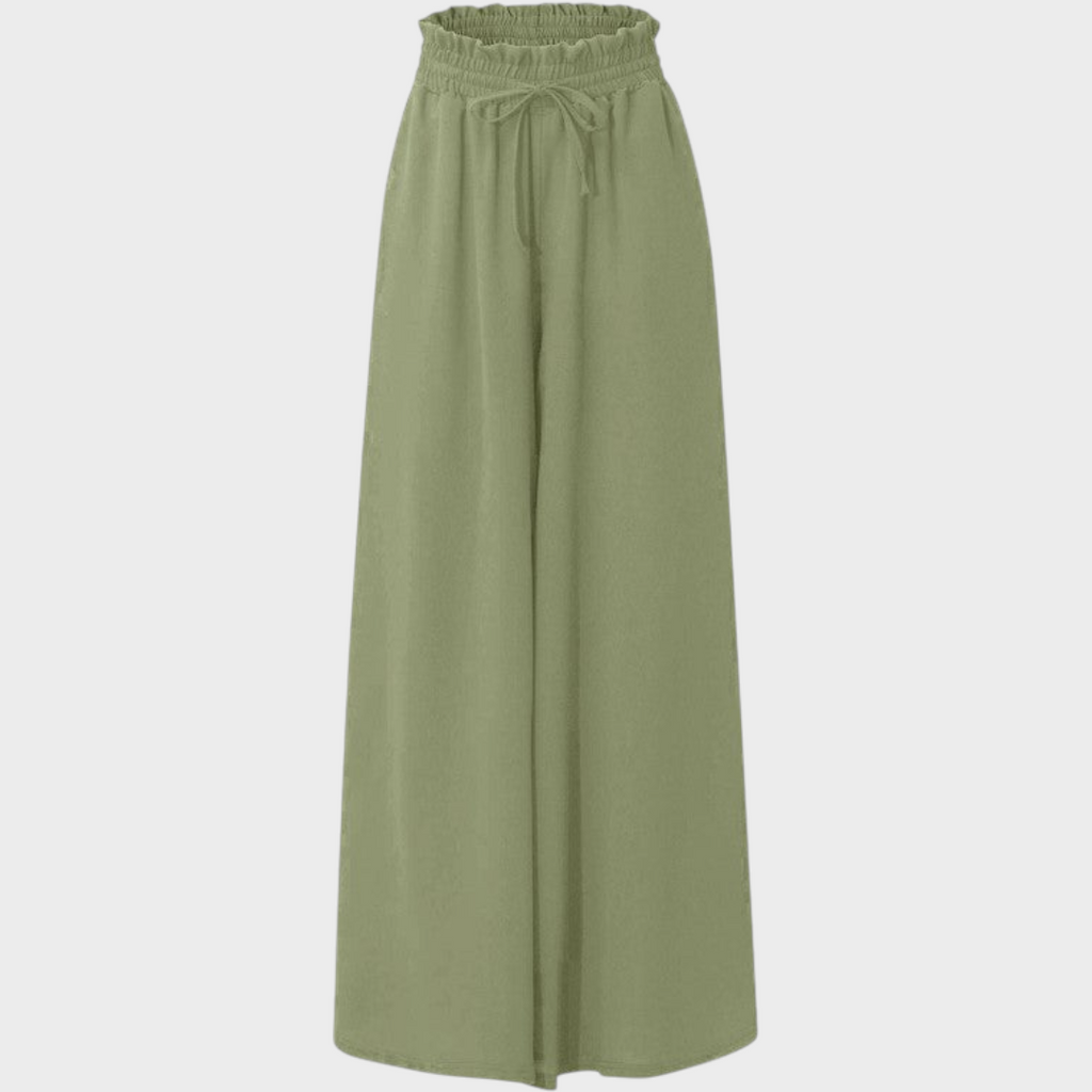Tory | Coole Seidenhose mit hohem Bund und weitem Bein