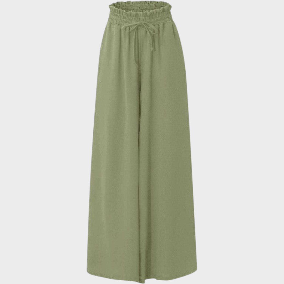 Tory | Coole Seidenhose mit hohem Bund und weitem Bein