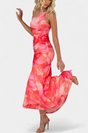 Abigail – Langärmeliges florales Damenkleid aus Blumen-Mesh – Ansicht 7