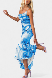 Abigail – Langärmeliges florales Damenkleid aus Blumen-Mesh – Ansicht 3
