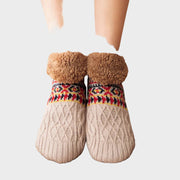Gestrickte Damen-Hausschuhe Julia mit Fleecefutter – Ansicht 12