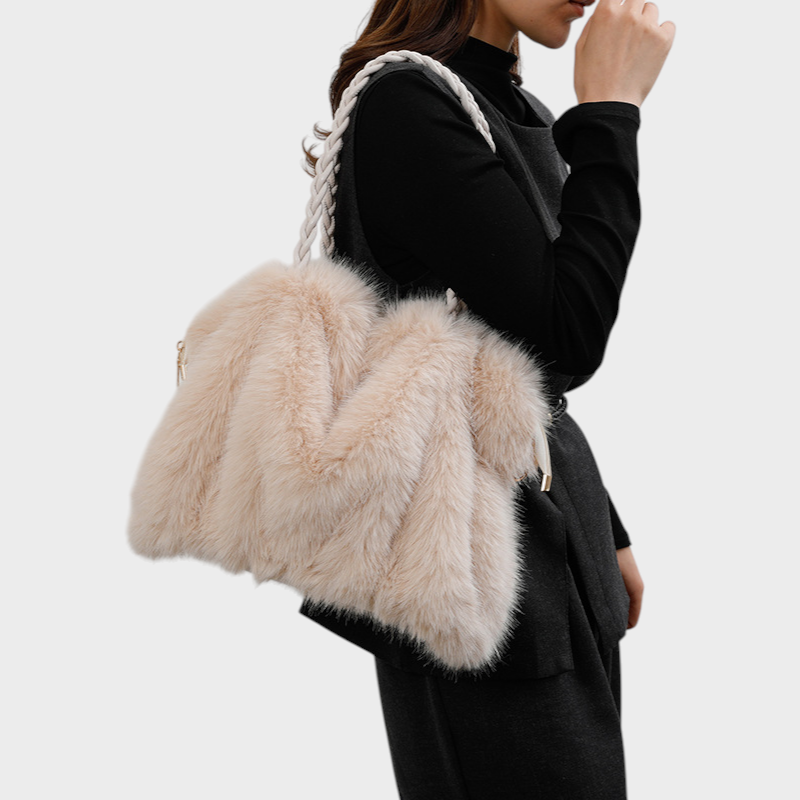 Charlotte – Multifunktionale Samt-Schultertasche für Damen – Ansicht 6
