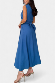 Meryl – Hemdblusenkleid für Damen mit Knöpfen und Gürtel – Ansicht 4