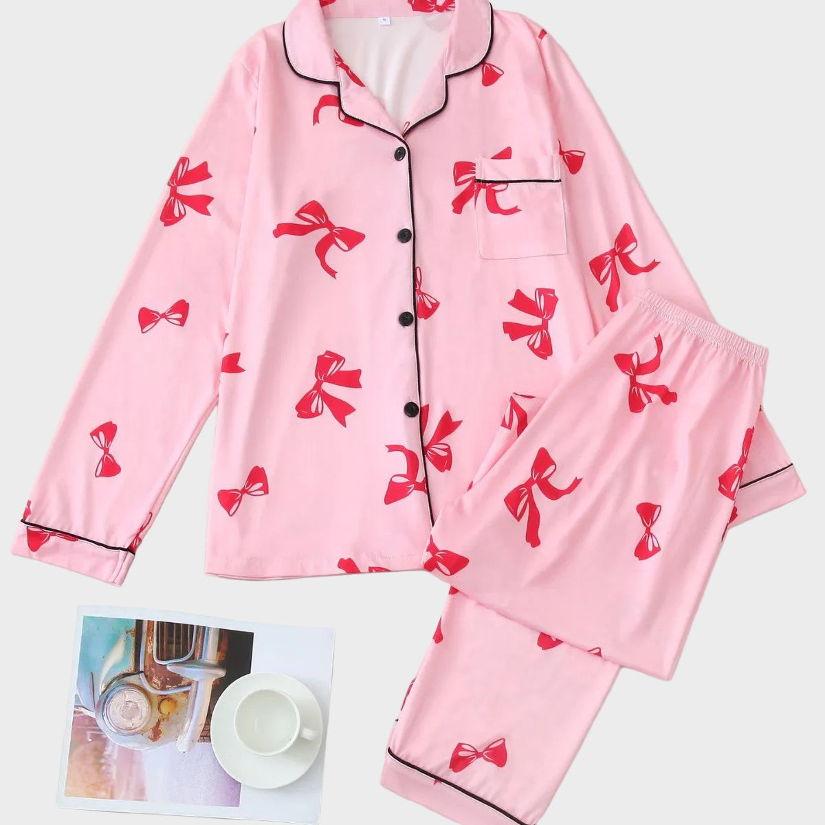 Merida – Damen-Pyjama-Set mit langärmeligem Oberteil – Ansicht 2