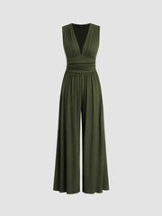 Charity – Eleganter ärmelloser Jumpsuit für Damen mit weitem Hosenbein – Ansicht 3