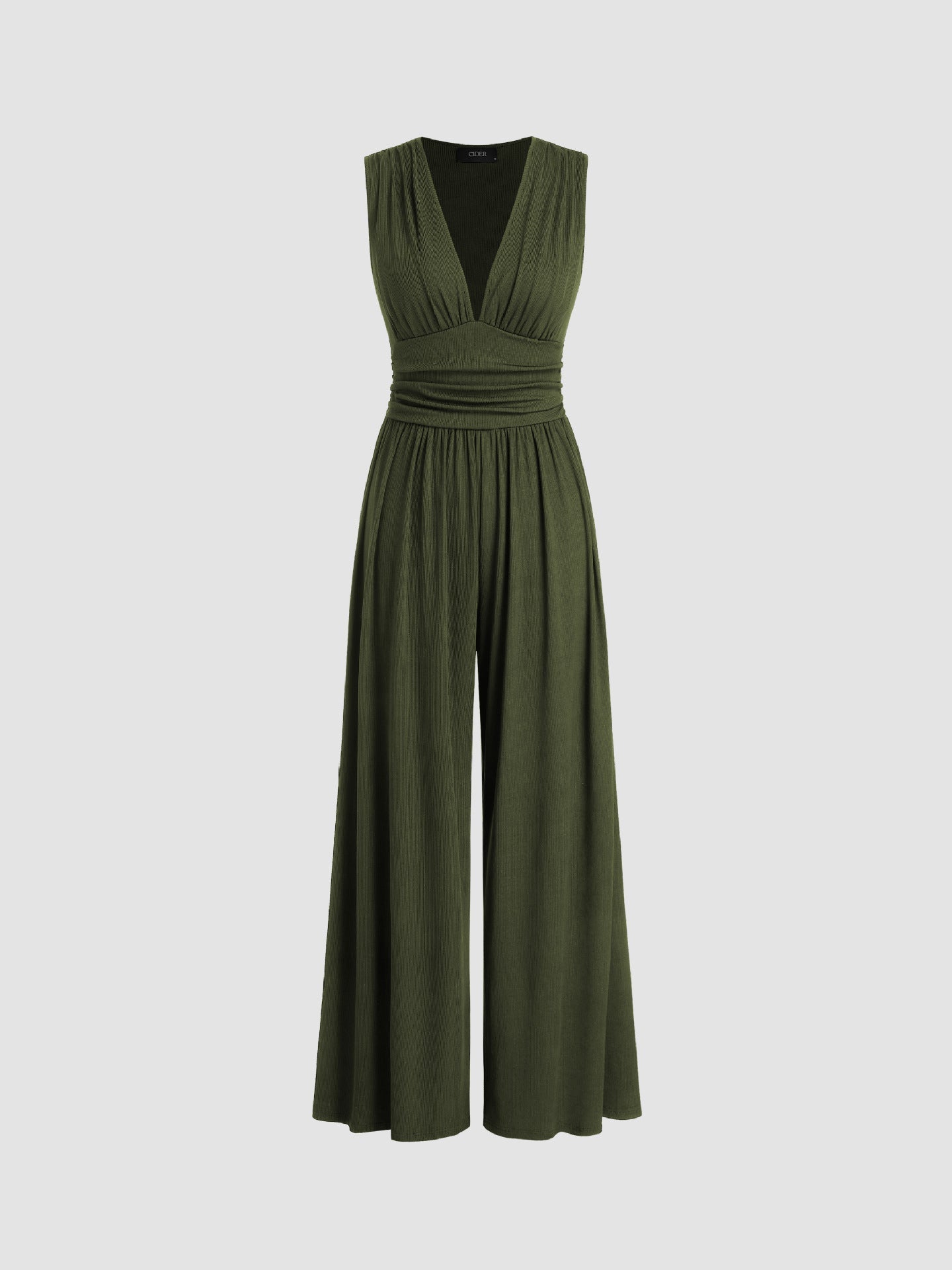 Charity – Eleganter ärmelloser Jumpsuit für Damen mit weitem Hosenbein – Ansicht 3
