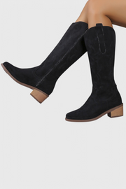 Elka – Western-Cowboystiefel für Damen aus Wildleder – Ansicht 9