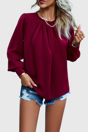 Damen-Bluse Dottie mit Spitzenkragen und langen Ärmeln – Ansicht 3