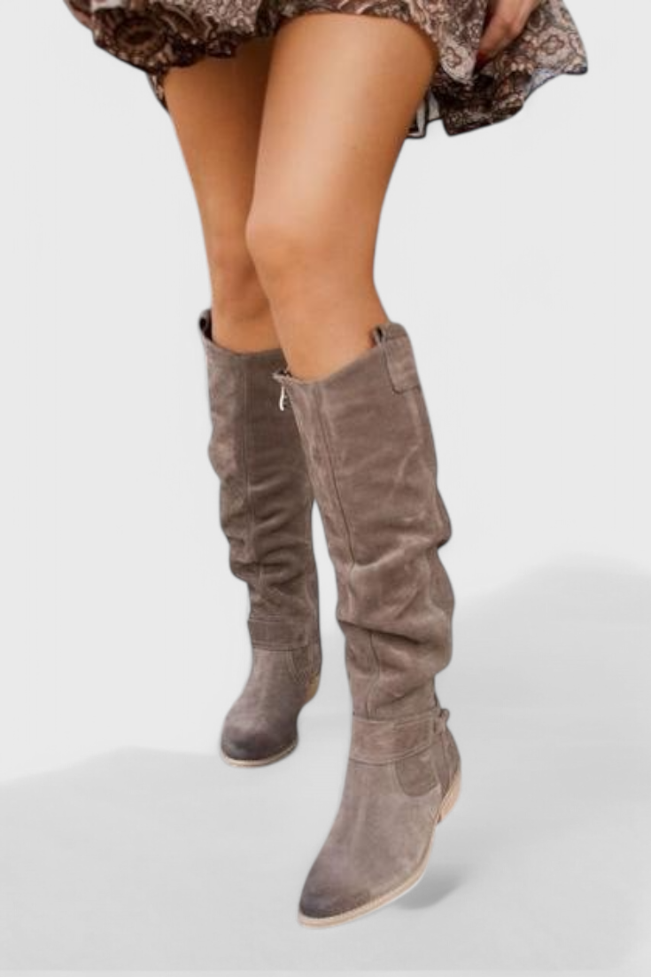 Celine – Hohe Damenstiefel im Retro-Stil – Ansicht 6