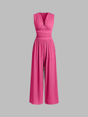 Charity – Eleganter ärmelloser Jumpsuit für Damen mit weitem Hosenbein – Ansicht 6