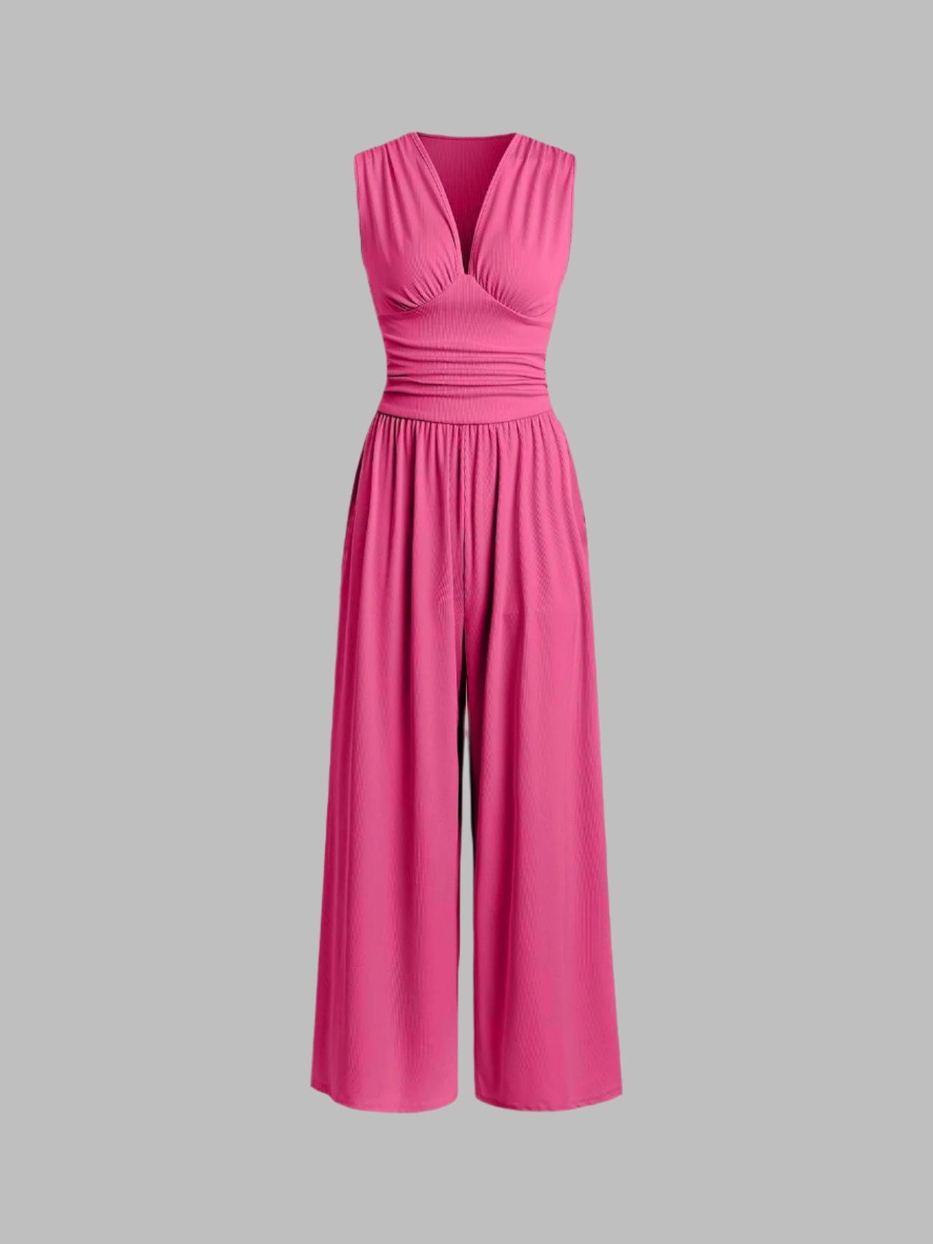 Charity – Eleganter ärmelloser Jumpsuit für Damen mit weitem Hosenbein – Ansicht 6
