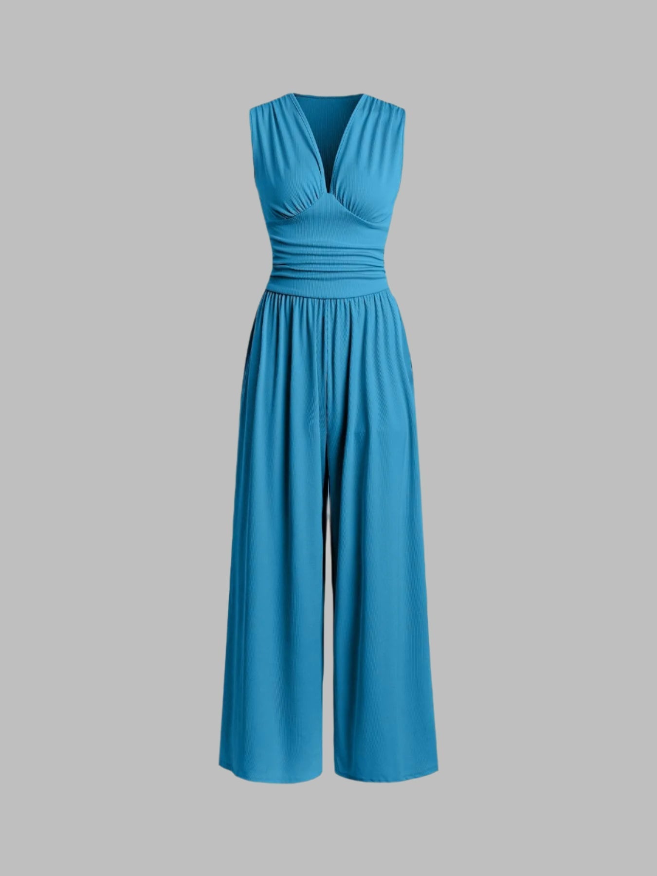 Charity – Eleganter ärmelloser Jumpsuit für Damen mit weitem Hosenbein – Ansicht 7