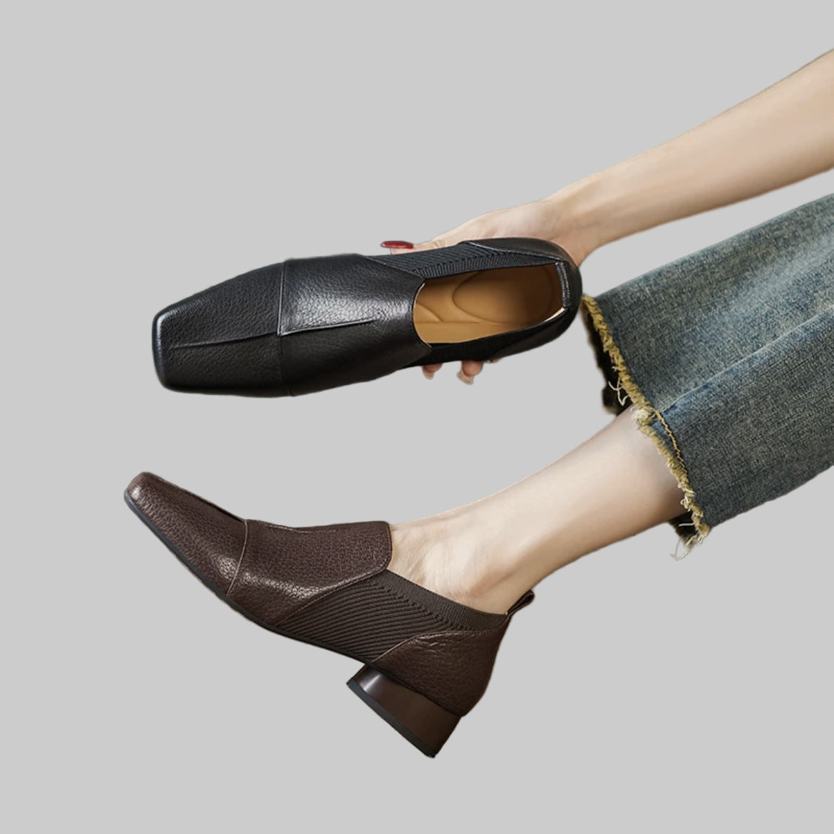 Loafers für Damen mit elastischen Seiteneinsätzen
