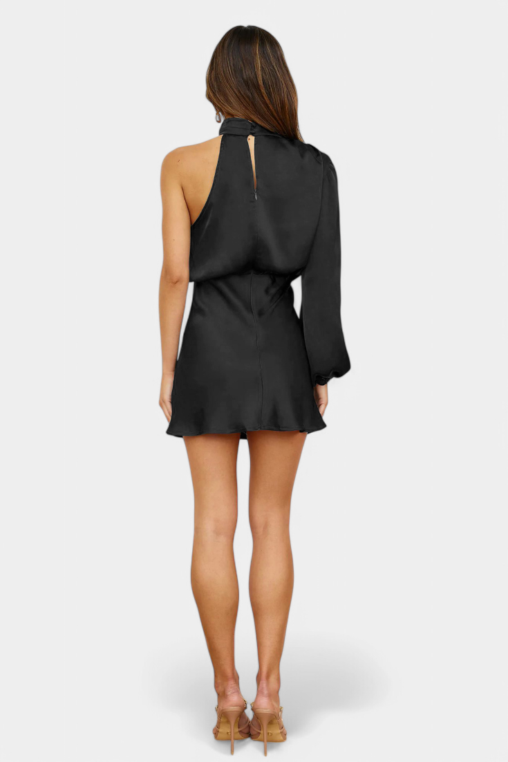 Mara – Drapiertes One-Shoulder-Minikleid für Damen – Ansicht 17